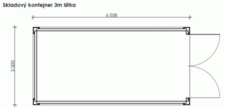 Lagercontainer - 3 m Breite